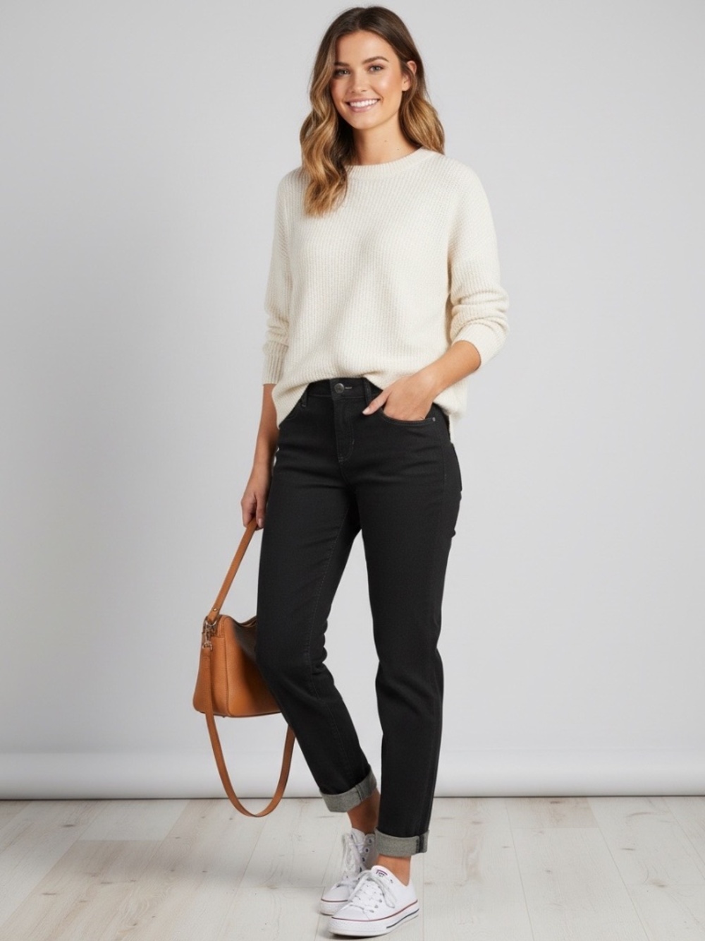 New Eileen Fisher Black Organic Cotton Denim Size 4